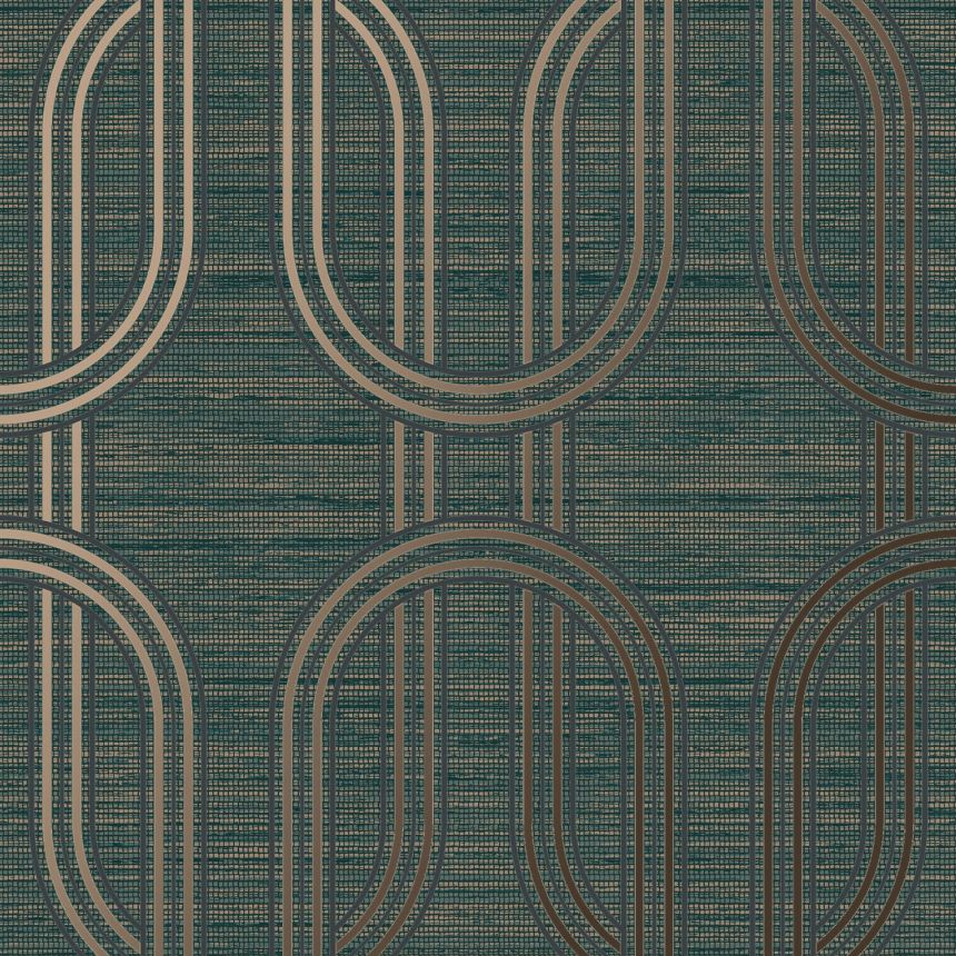 Luxury green geometric pattern wallpaper, 120859 Indulgence Graham Brown