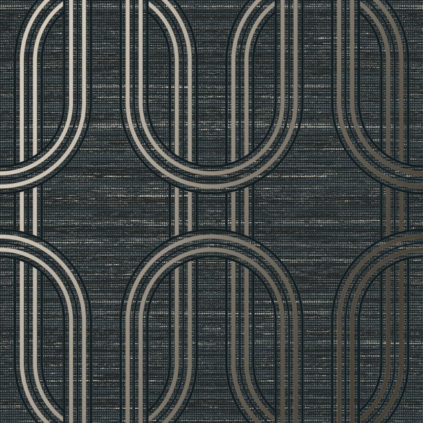 Luxury black geometric pattern wallpaper, 120860, Indulgence, Graham Brown Boutique