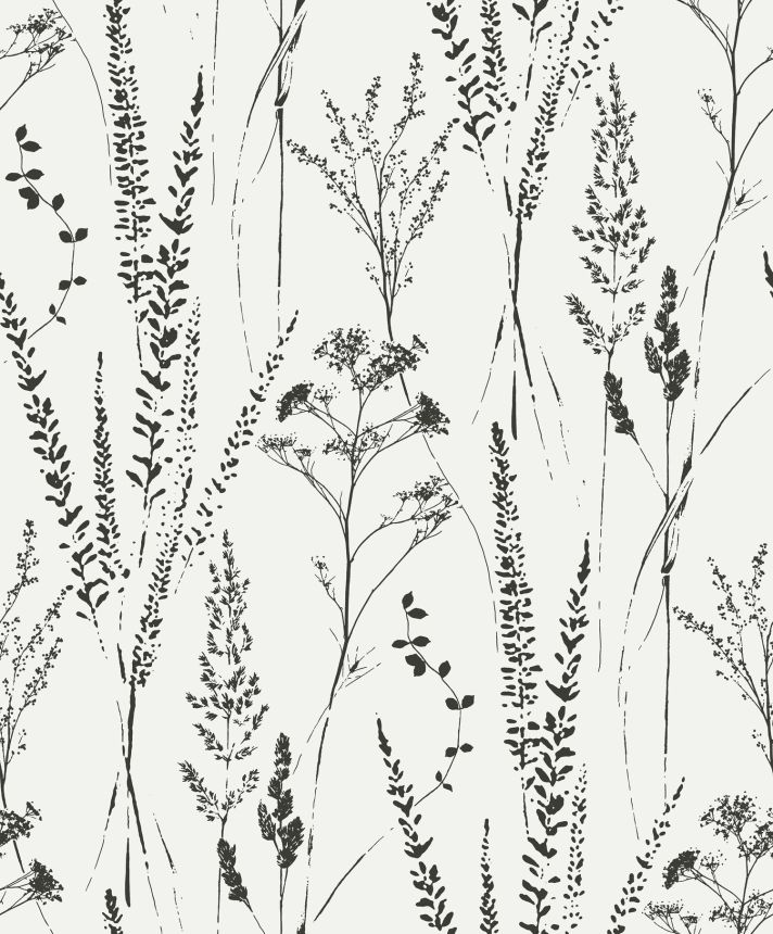 Black and white wallpaper with grasses, A64201, Vavex 2025