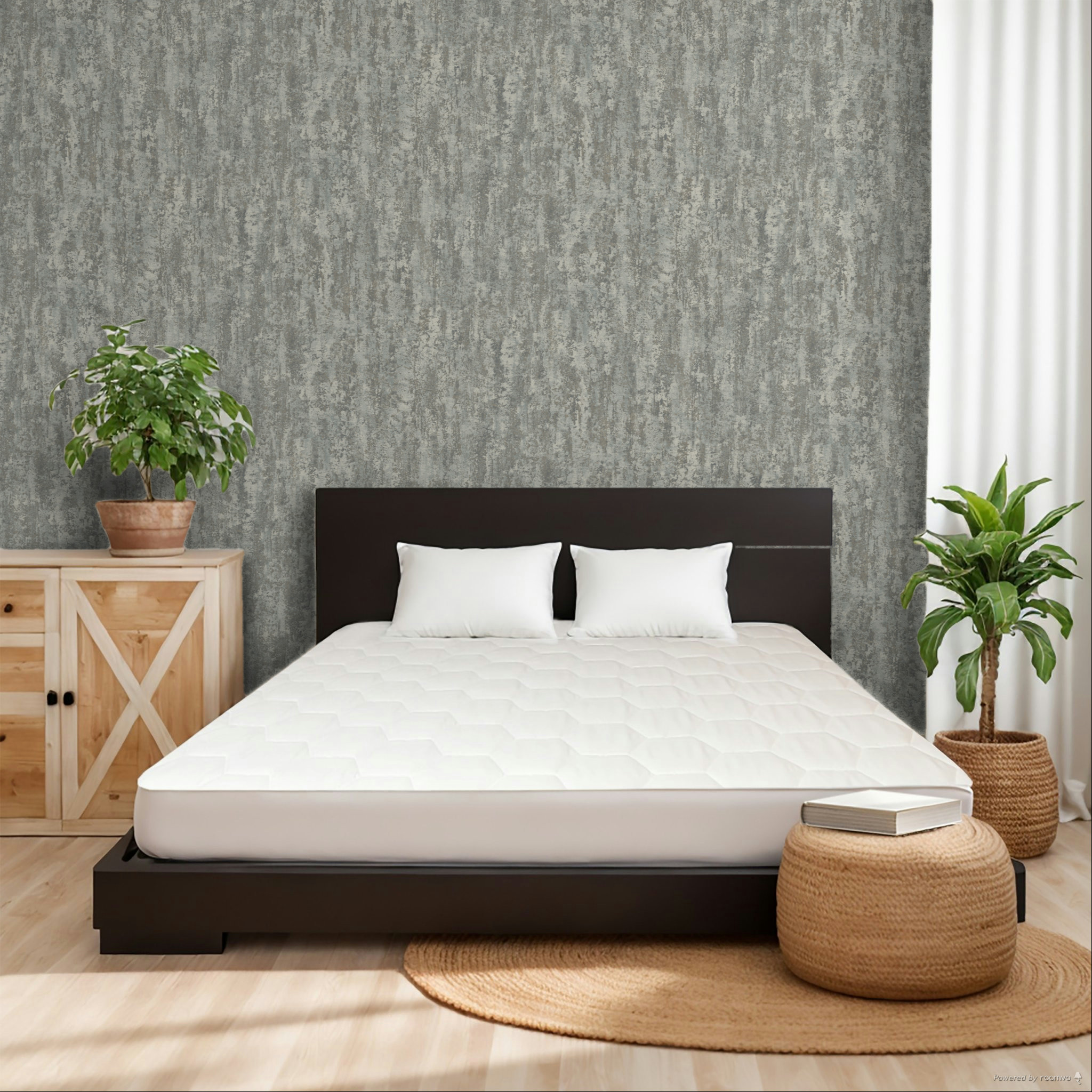 Brown-gray wallpaper, concrete, stucco, A66903, Vavex 2025