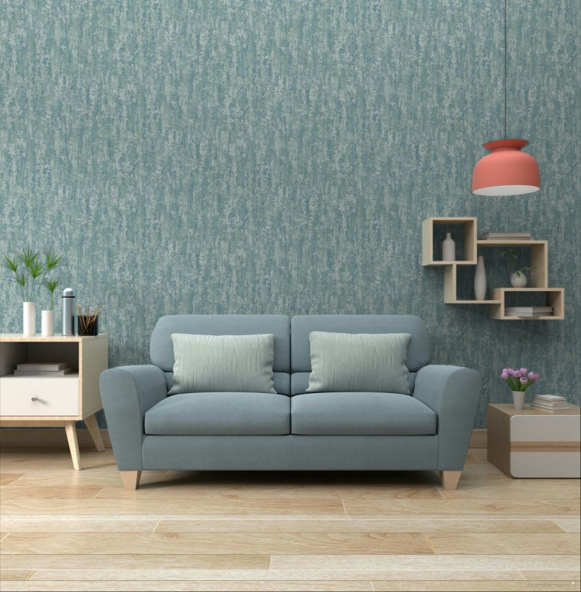 Turquoise wallpaper, concrete, stucco, A66904, Vavex 2025