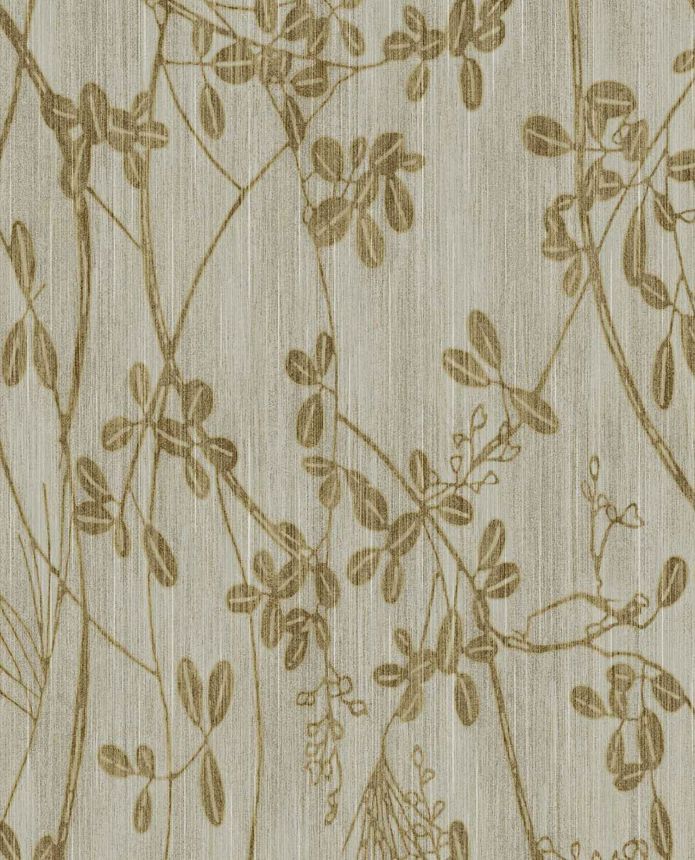Green-beige wallpaper with twigs and leaves, 333401, Emerald, Eijffinger
