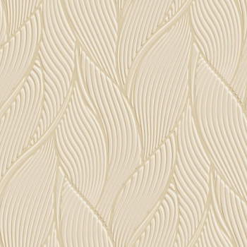Luxury beige wallpaper, leaves, Z18904, Trussardi 7, Zambaiti Parati