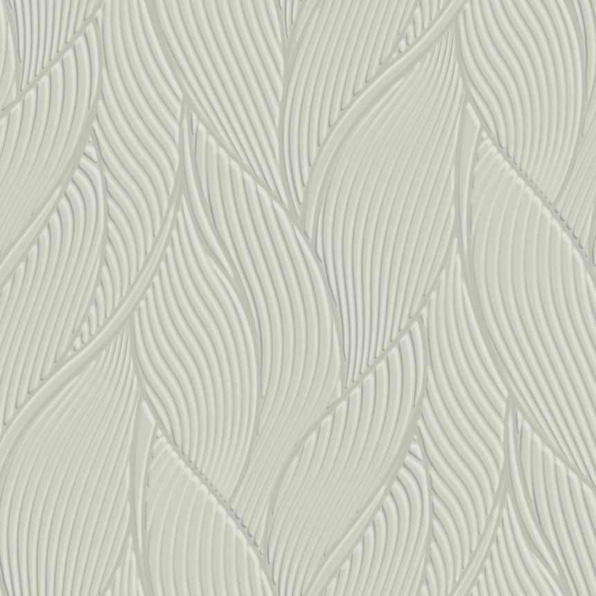 Luxury gray-silver wallpaper, leaves, Z18907, Trussardi 7, Zambaiti Parati