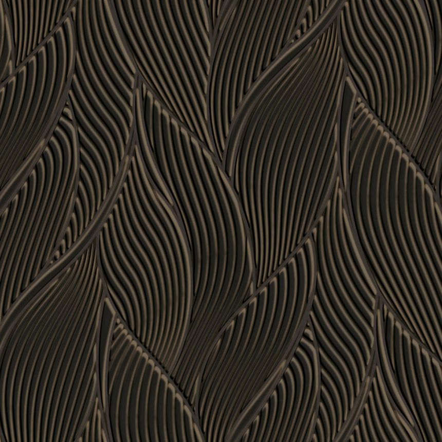 Luxury brown wallpaper, leaves, Z18909, Trussardi 7, Zambaiti Parati