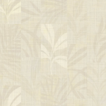 Luxury cream wallpaper with leaves, Z18917, Trussardi 7, Zambaiti Parati