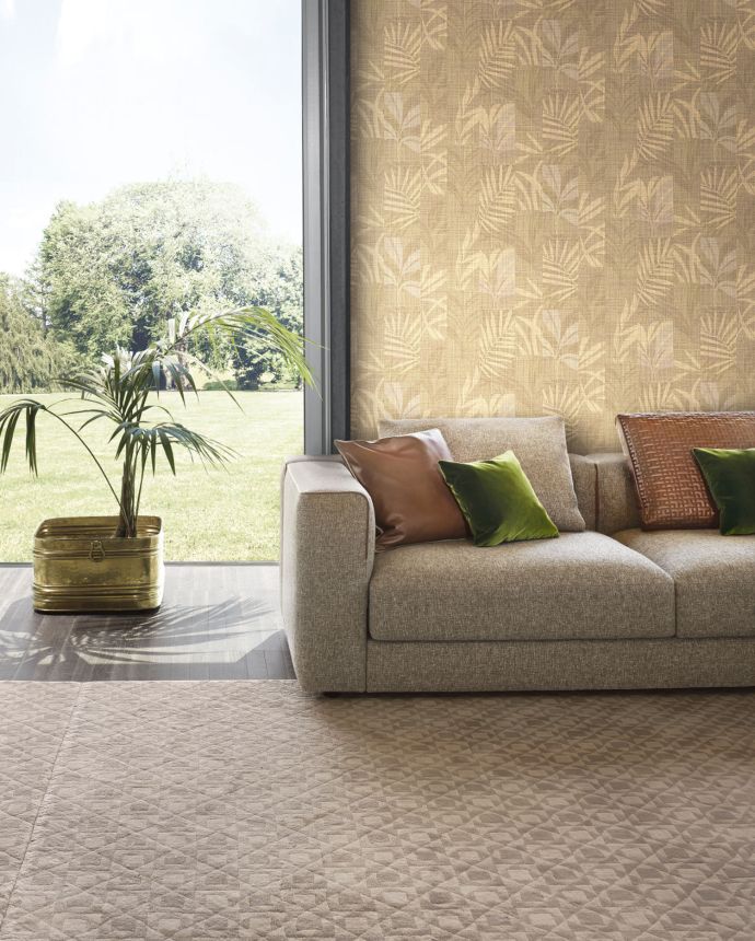 Luxury green wallpaper with leaves, Z18920, Trussardi 7, Zambaiti Parati