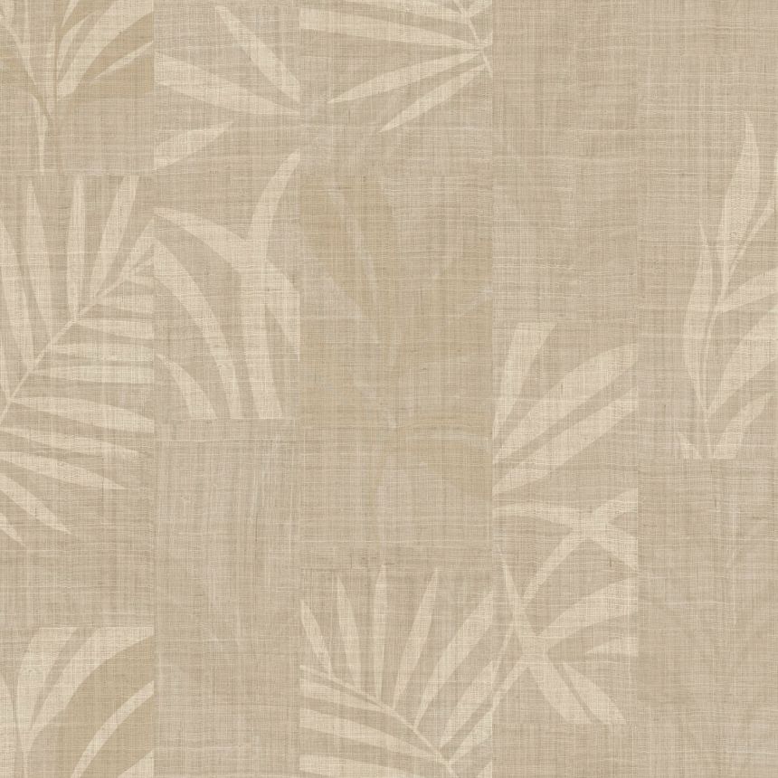 Luxury gray-beige wallpaper with leaves, Z18924, Trussardi 7, Zambaiti Parati