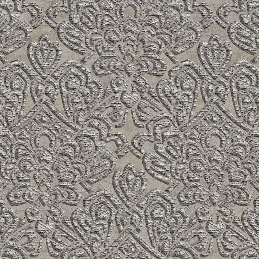 Luxury gray baroque wallpaper, Z18935, Trussardi 7, Zambaiti Parati