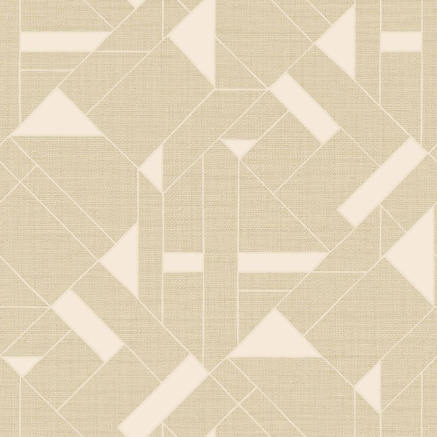 Luxury cream geometric pattern wallpaper, Z18943, Trussardi 7, Zambaiti Parati