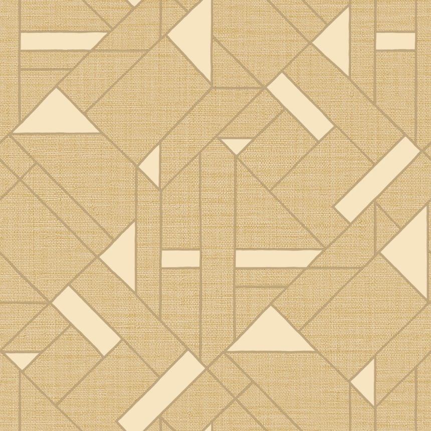 Luxury beige geometric pattern wallpaper, Z18948, Trussardi 7, Zambaiti Parati