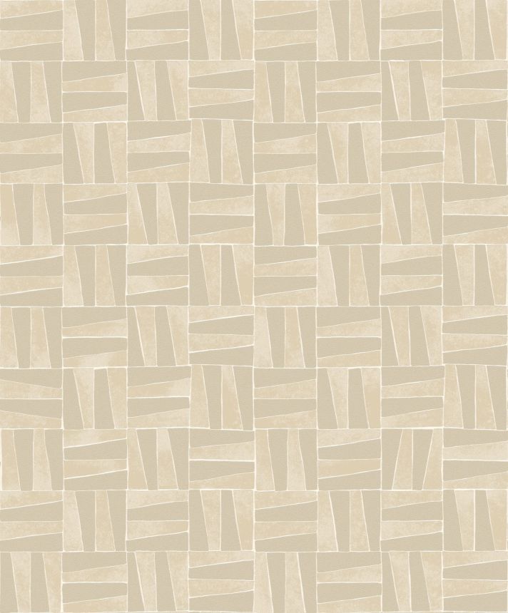 Beige geometric pattern wallpaper, YSA204, Mysa, Khroma by Masuree