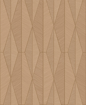 Brown geometric pattern wallpaper, YSA304, Mysa, Khroma by Masuree