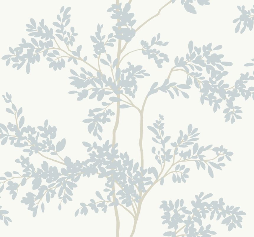 White non-woven wallpaper with branches, BL1802, Blooms Second Edition Resource Library, York