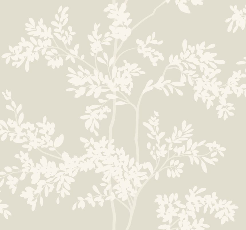 Beige non-woven wallpaper with branches, BL1805, Blooms Second Edition Resource Library, York