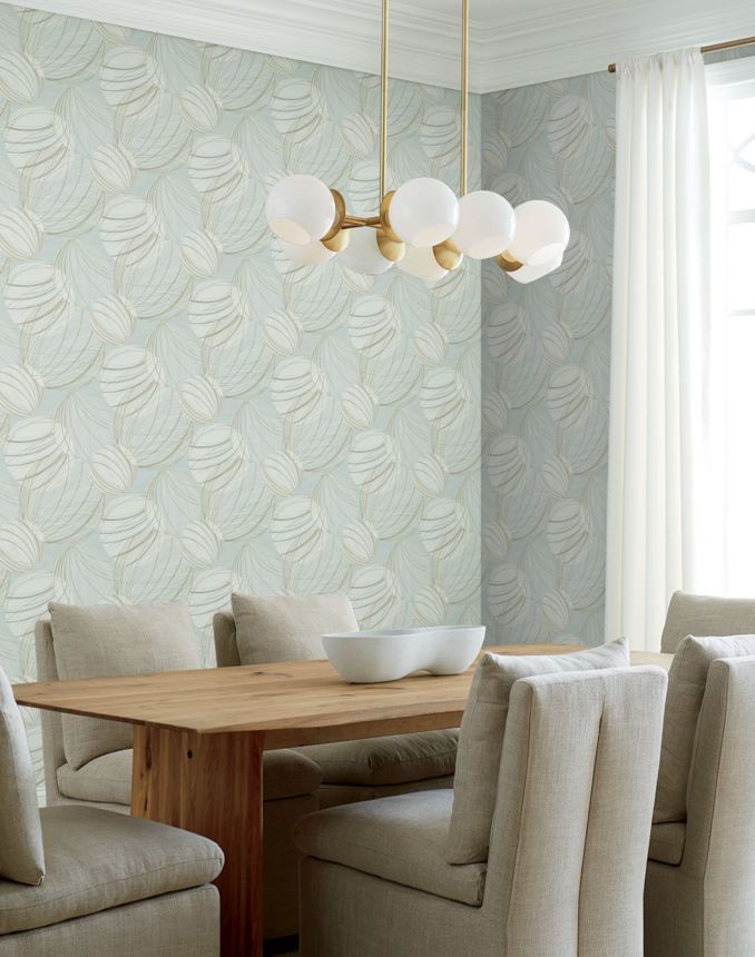 Gray-blue geometric 3D wallpaper, EV3905, Candice Olson Casual Elegance, York