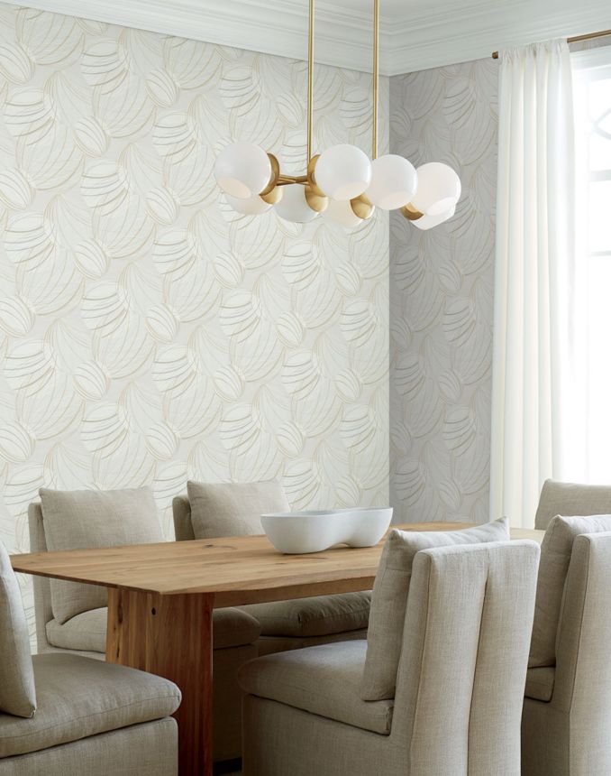 Gray-beige geometric 3D wallpaper, EV3906, Candice Olson Casual Elegance, York