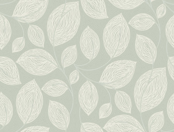 Green-white non-woven wallpaper, leaves, EV3921, Candice Olson Casual Elegance, York
