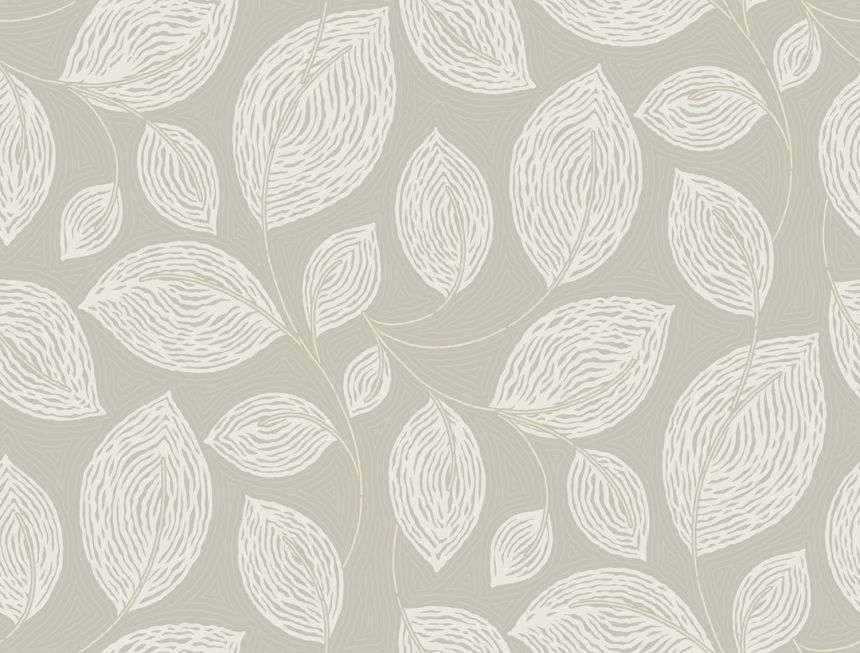 Brown metallic wallpaper with leaves, EV3922, Candice Olson Casual Elegance, York