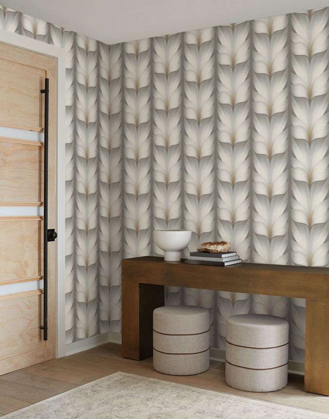 Gray geometric non-woven wallpaper, EV3953, Candice Olson Casual Elegance, York