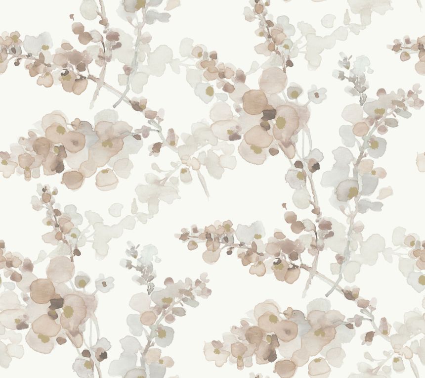 Brown-gray floral wallpaper, EV3975, Candice Olson Casual Elegance, York