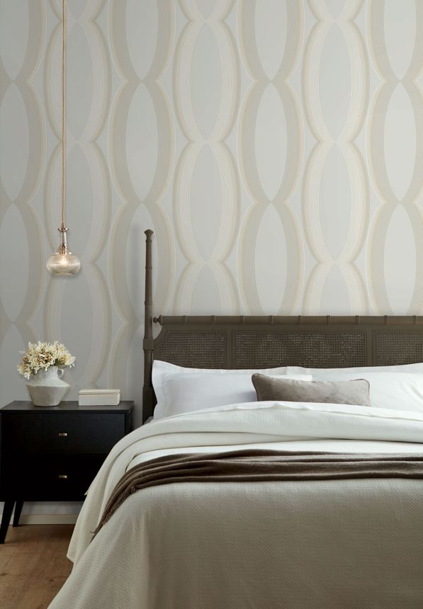 Gray geometric pattern wallpaper, EV3984, Candice Olson Casual Elegance, York