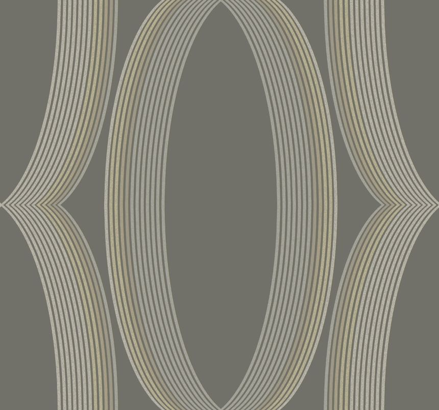 Brown geometric pattern wallpaper, EV3986, Candice Olson Casual Elegance, York