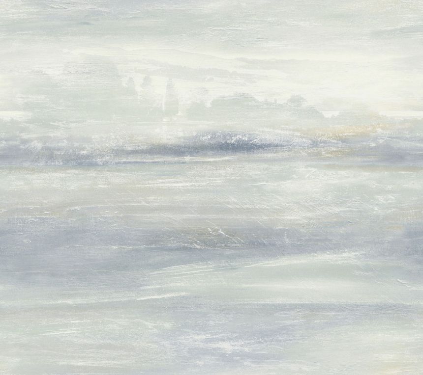 Gray-blue wallpaper, landscape in fog, EV3988, Candice Olson Casual Elegance, York
