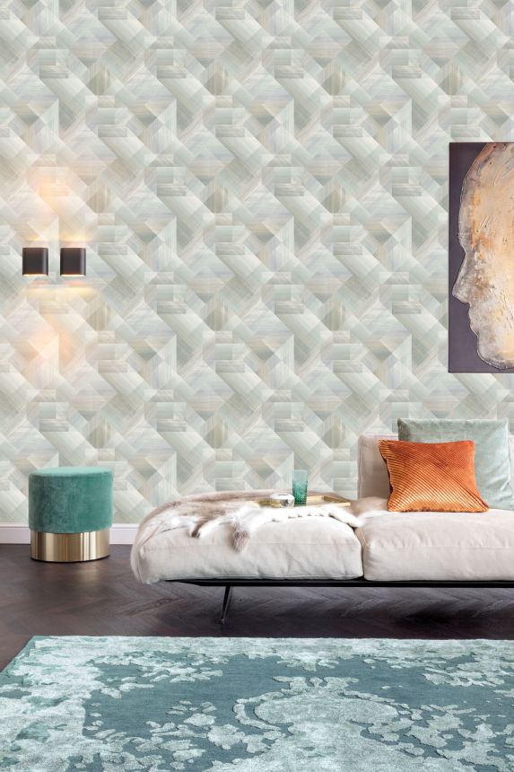 Beige geometric pattern wallpaper, UR3207, Universe 4, Grandeco