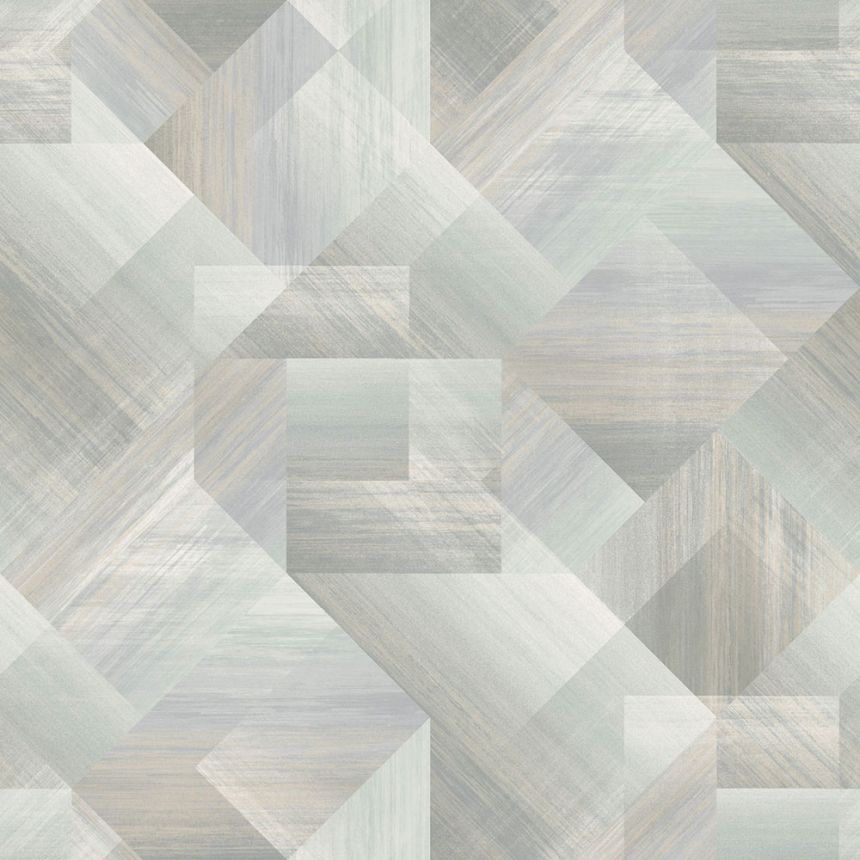 Blue-gray geometric pattern wallpaper, UR3209, Universe 4, Grandeco