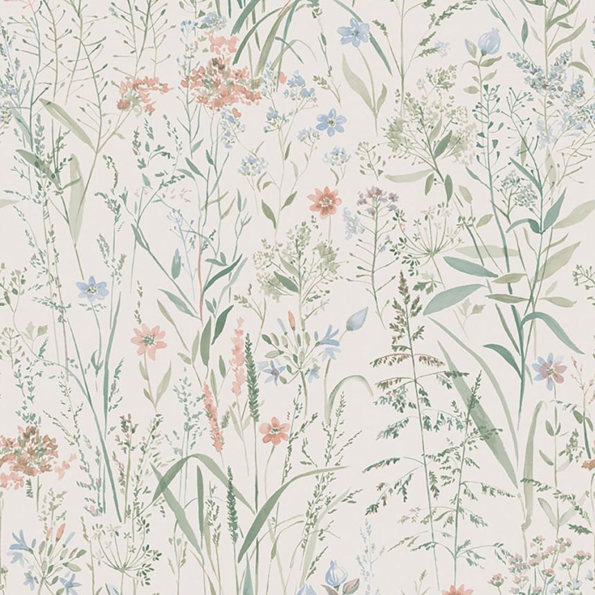 Non-woven wallpaper, meadow flowers and grasses, UR3303, Universe 4, Grandeco