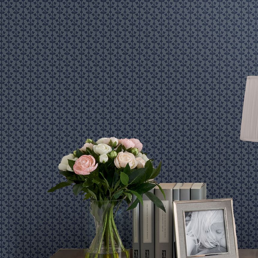 Blue non-woven wallpaper, 118487, Laura Ashley 3