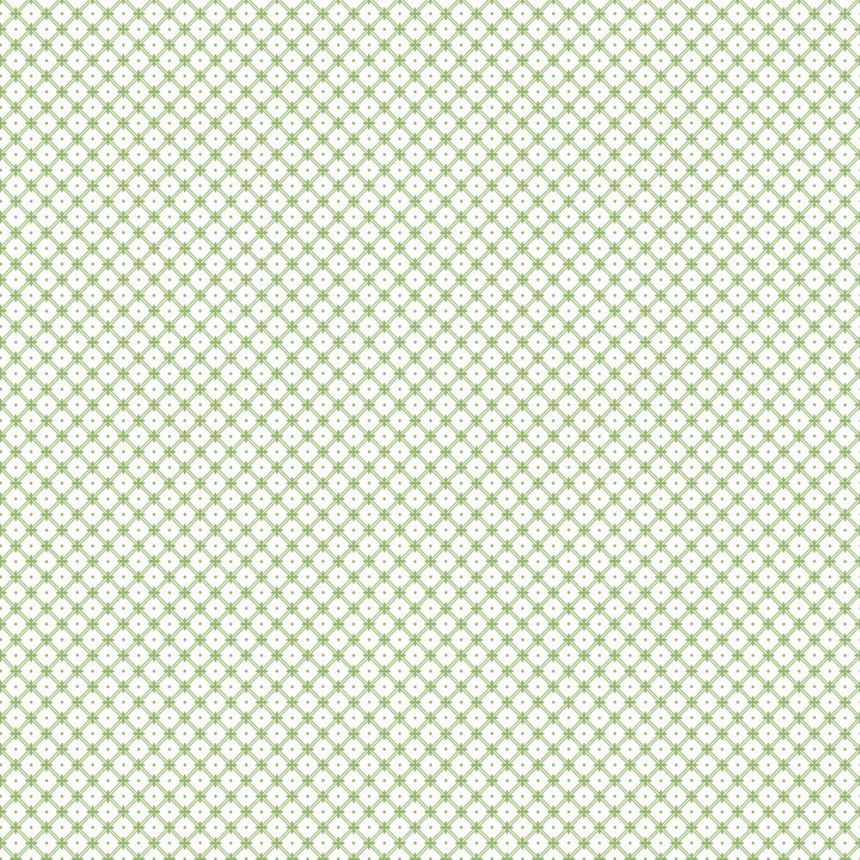 White-green grid non-woven wallpaper, 119848, Laura Ashley 3