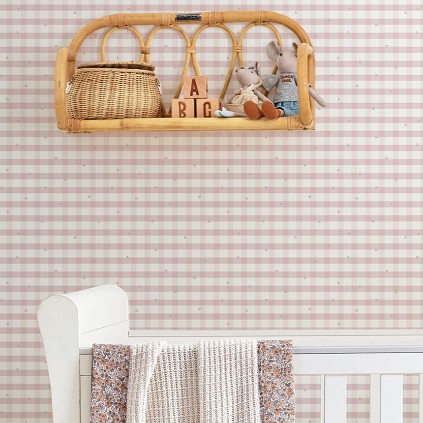 Checkered non-woven wallpaper, 119865, Laura Ashley 3