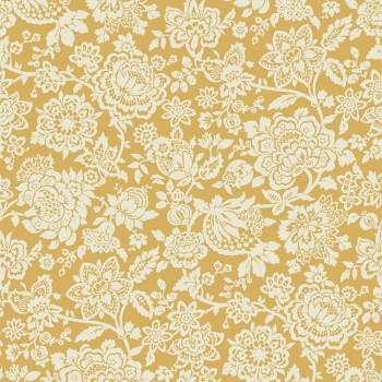 Ocher-white non-woven floral wallpaper, 121072, Laura Ashley 3