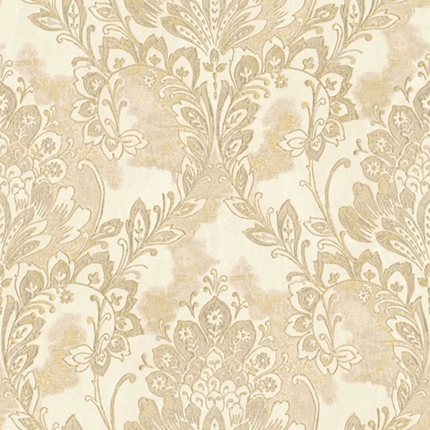 Cream-gold baroque wallpaper, 78406, Makalle II, Limonta