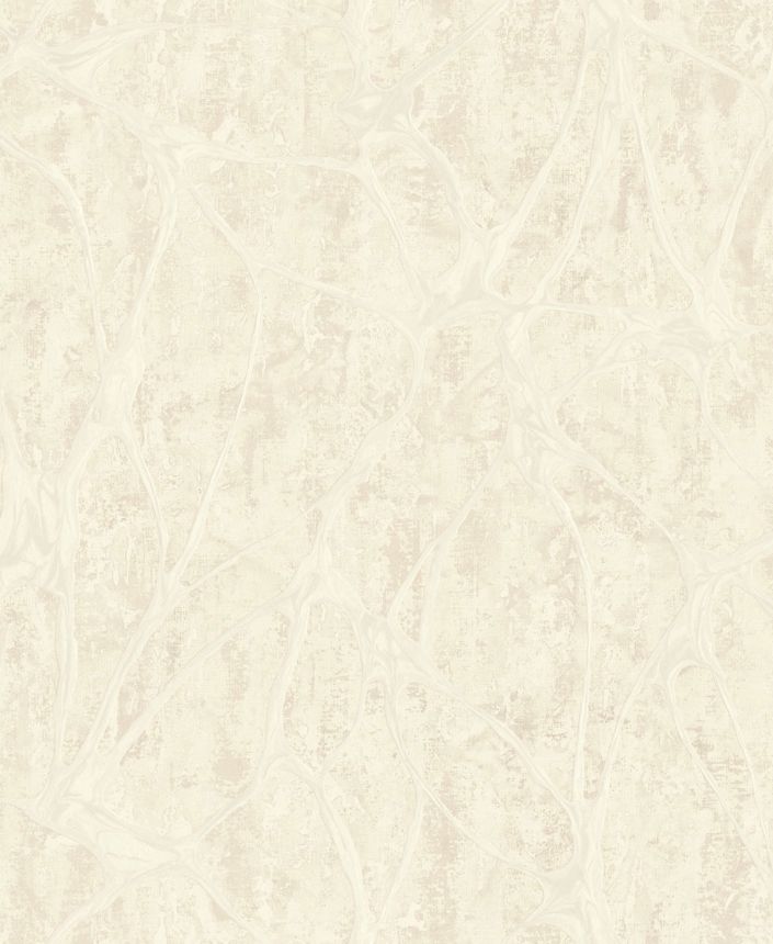 Luxury cream wallpaper with a distinctive metallic pattern, 56806, Aurum II, Limonta