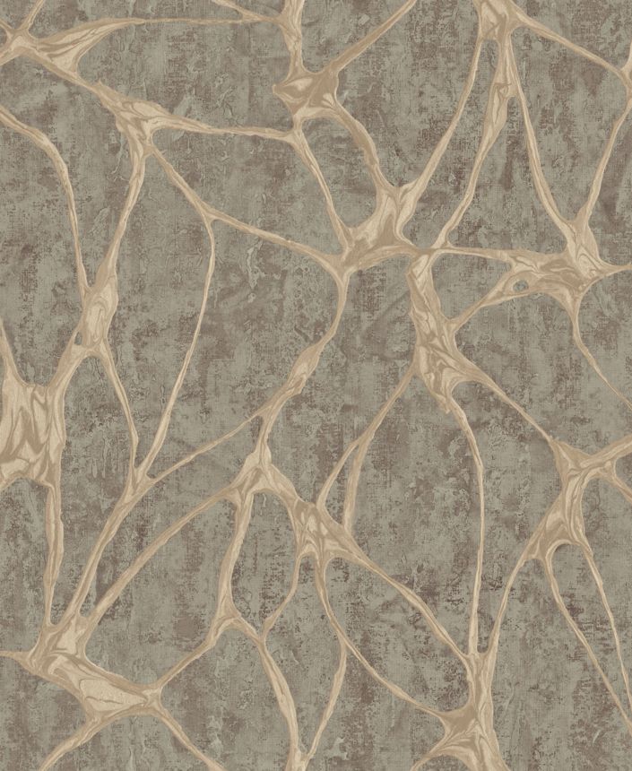 Luxury gray-brown wallpaper with a distinctive metallic pattern 56824, Aurum II, Limonta