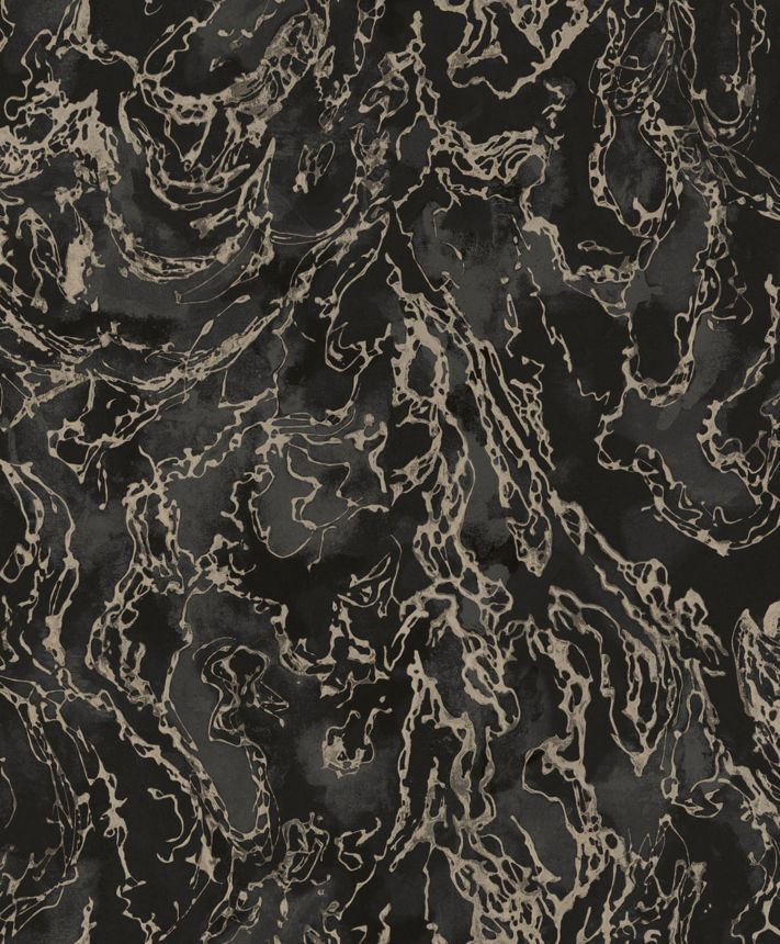 Luxury black metallic wallpaper with a rough texture, 57308, Aurum II, Limonta