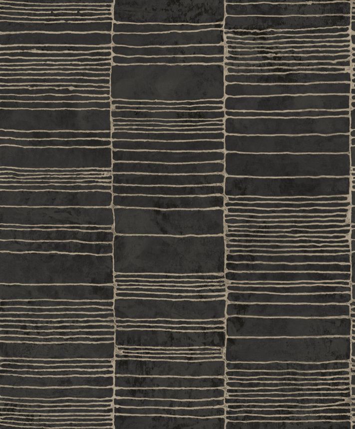 Luxury black geometric pattern wallpaper,  57408 Aurum II Limonta