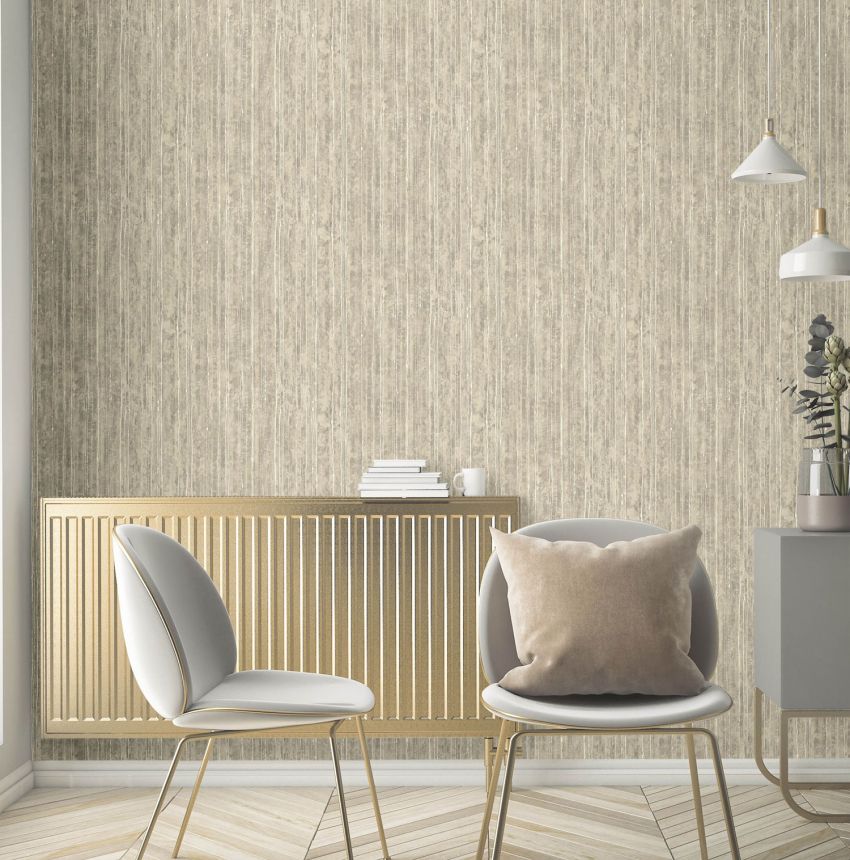 Luxury beige striped wallpaper, 57702, Aurum II, Limonta