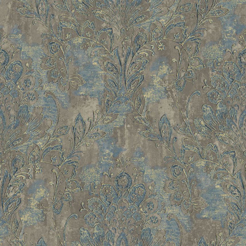 Blue-gold baroque wallpaper, 78429, Makalle II, Limonta