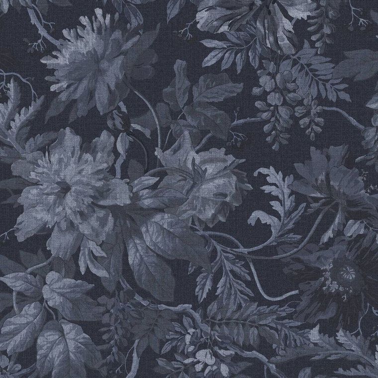 Blue floral non-woven wallpaper, 120620, Retreat, Graham&Brown Premium