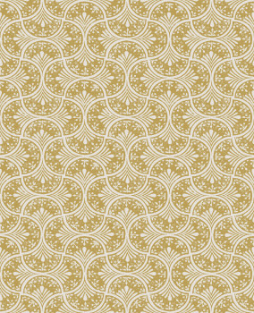 Ocher-white non-woven geometric pattern wallpaper, 120638, Retreat, Graham&Brown Premium