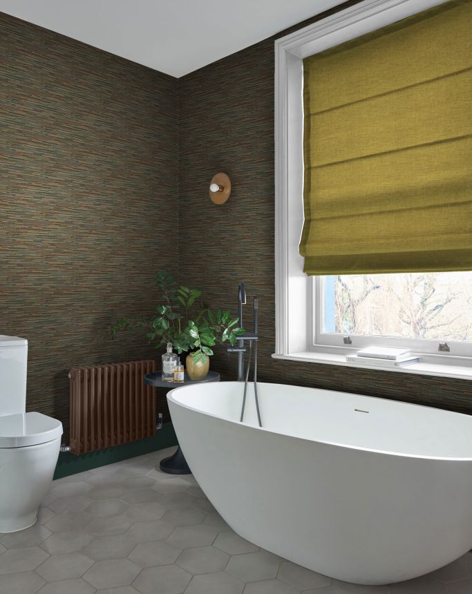 Green non-woven wallpaper, fabric imitation, 120658, Retreat, Graham&Brown Premium