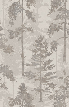Gray-brown wallpaper, forest, trees, 121421, New Eden, Graham&Brown Premium
