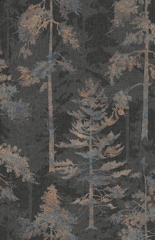 Gray-black wallpaper, forest, trees, 121424, New Eden, Graham&Brown Premium