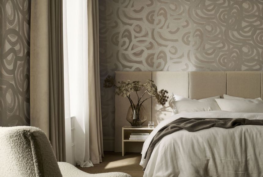 Beige geometric pattern wallpaper, 121459, New Eden, Graham&Brown Premium