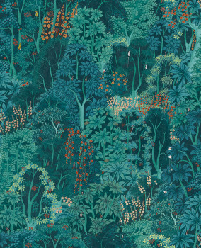 Turquoise wallpaper, nature, trees, leaves, 121467, New Eden, Graham&Brown Premium