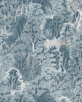 Blue-gray wallpaper, nature, trees, leaves, 121468, New Eden, Graham&Brown Premium